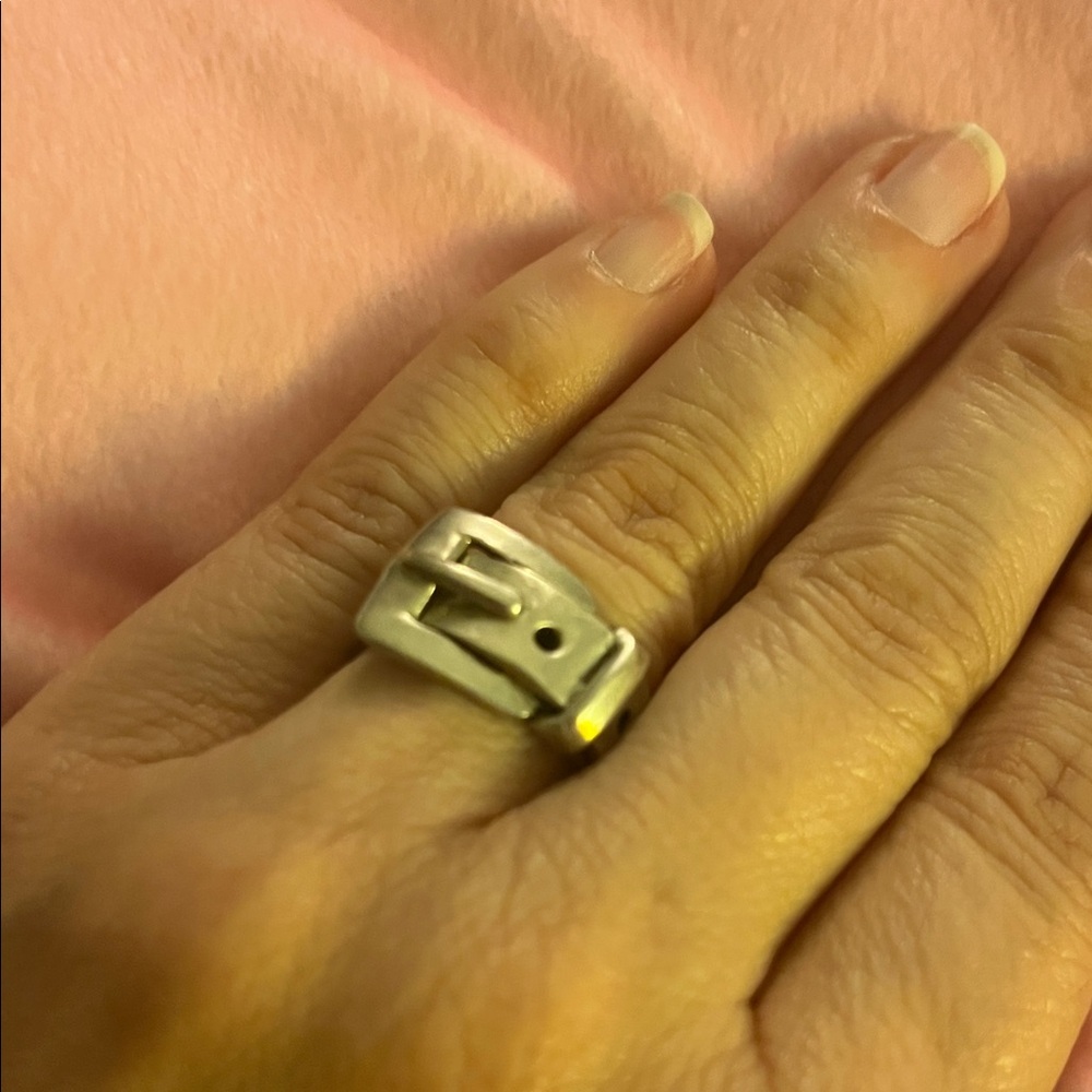 19# Silver Buckle Ring 925